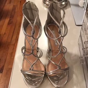 Silver High Heels